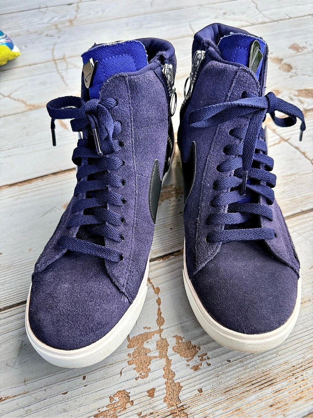 Nike Blazer Mid '77 High-Top Sneakers Blue & White US 4.5
